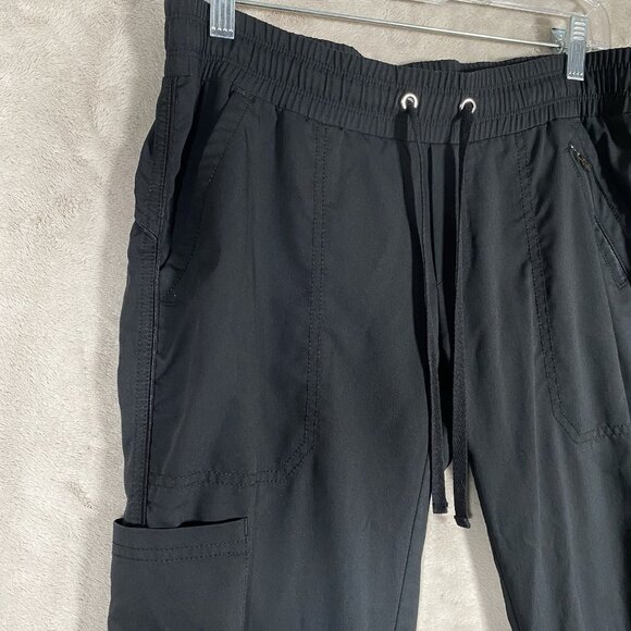 Purple Label by Healing Hands Tanya Scrub Pants Small Petite Black Drawstring - Picture 3 of 14